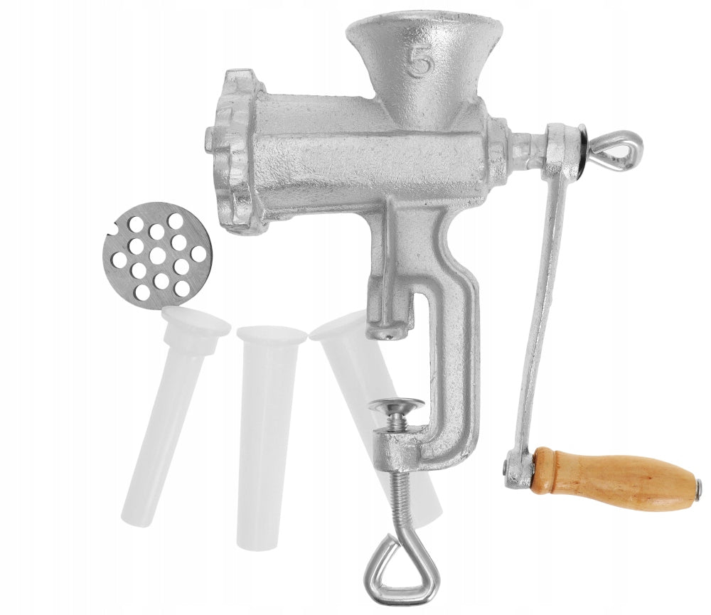 MANUAL MACHINE SOLID FOR GRINDING MEAT No. 5 Cast Iron STUFFER NO. #5