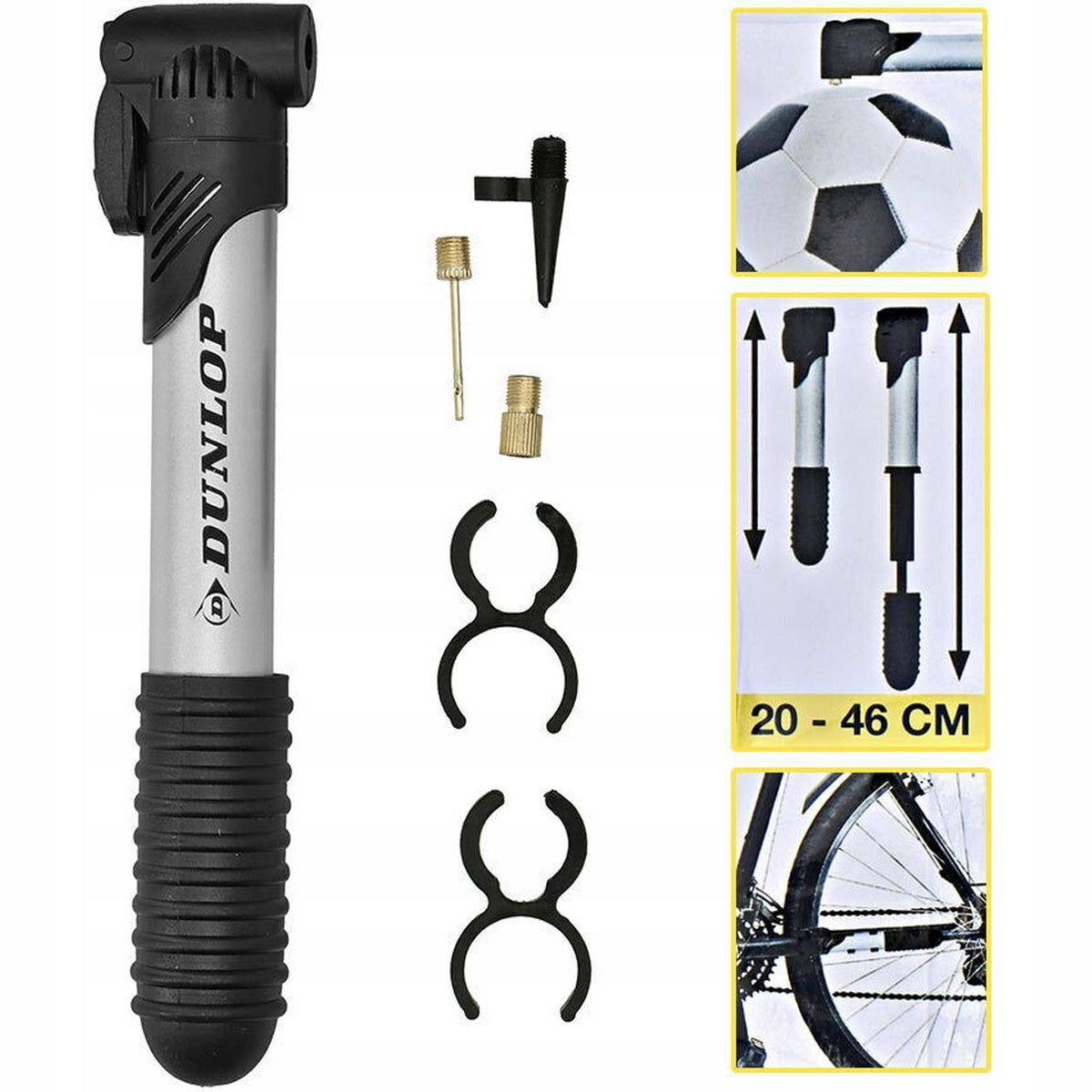 MANUAL Mini Bicycle PUMP FOR BICYCLE BALLS DUNLOP