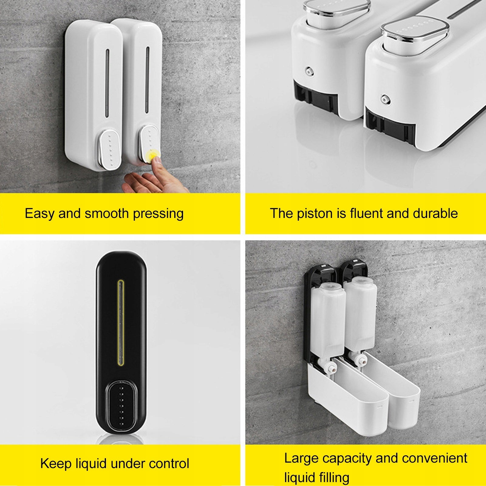 MANUAL SOAP DISPENSER FOR WALL MOUNTING 300ML Product width 6.3 cm