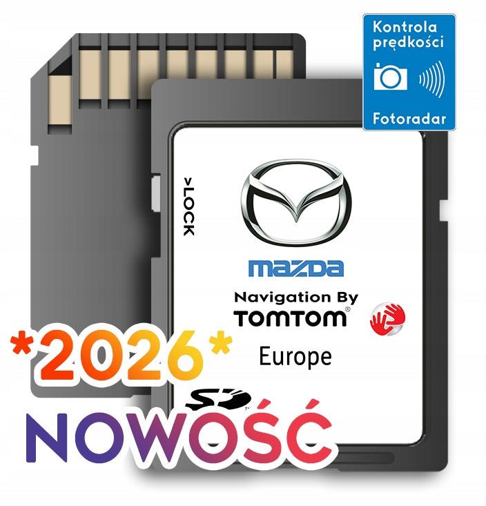 MAP CARD TOMTOM NB1 LIVE MAZDA 6 CX-5 CX-9 2025 11.45 EUROPE RADARS