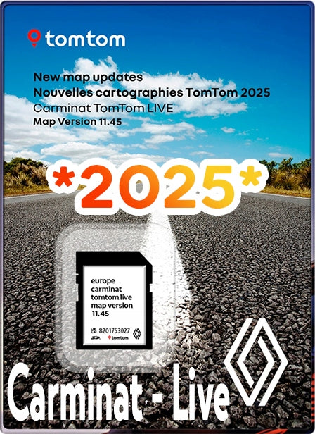 MAP TOMTOM CARMINAT LIVE 11.45 2025/2026 RENAULT