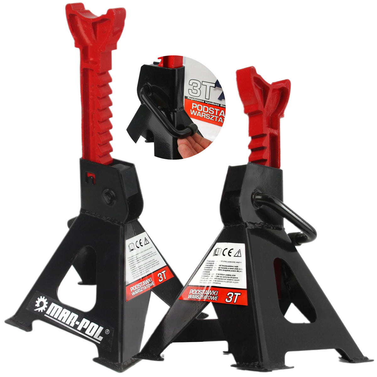MAR-POL SET WORKSHOP STANDS MECHANICAL LOCK 3T 27-41cm M80102