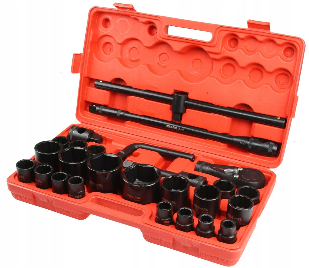 MAR-POL SOCKET WRENCH SET 26el. 3/4" & 1" 6pt & 12pt SUITCASE M58249 EAN (GTIN) 5901969130652