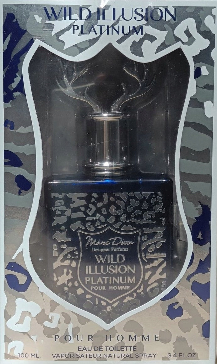 MARC DION WILD ILUSION PLATINUM EAU DE TOILETTE MAN 100ML FOR HUNTERS Packaging status original