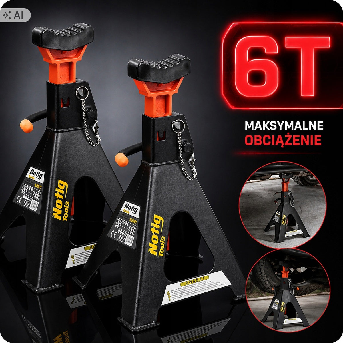 MARE 6T COASTERS SUPPORT CAR WORKSHOP SUPPORTS FOR CAR Manufacturer code N3301