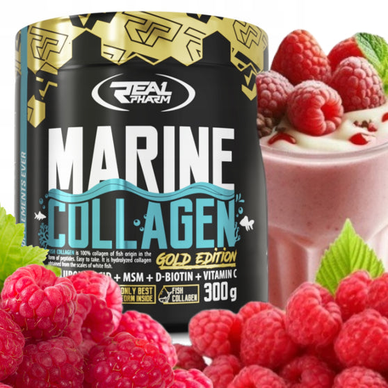 MARINE COLLAGEN FISH strong bones Real Pharm Marine Collagen RASPBERRY 300g