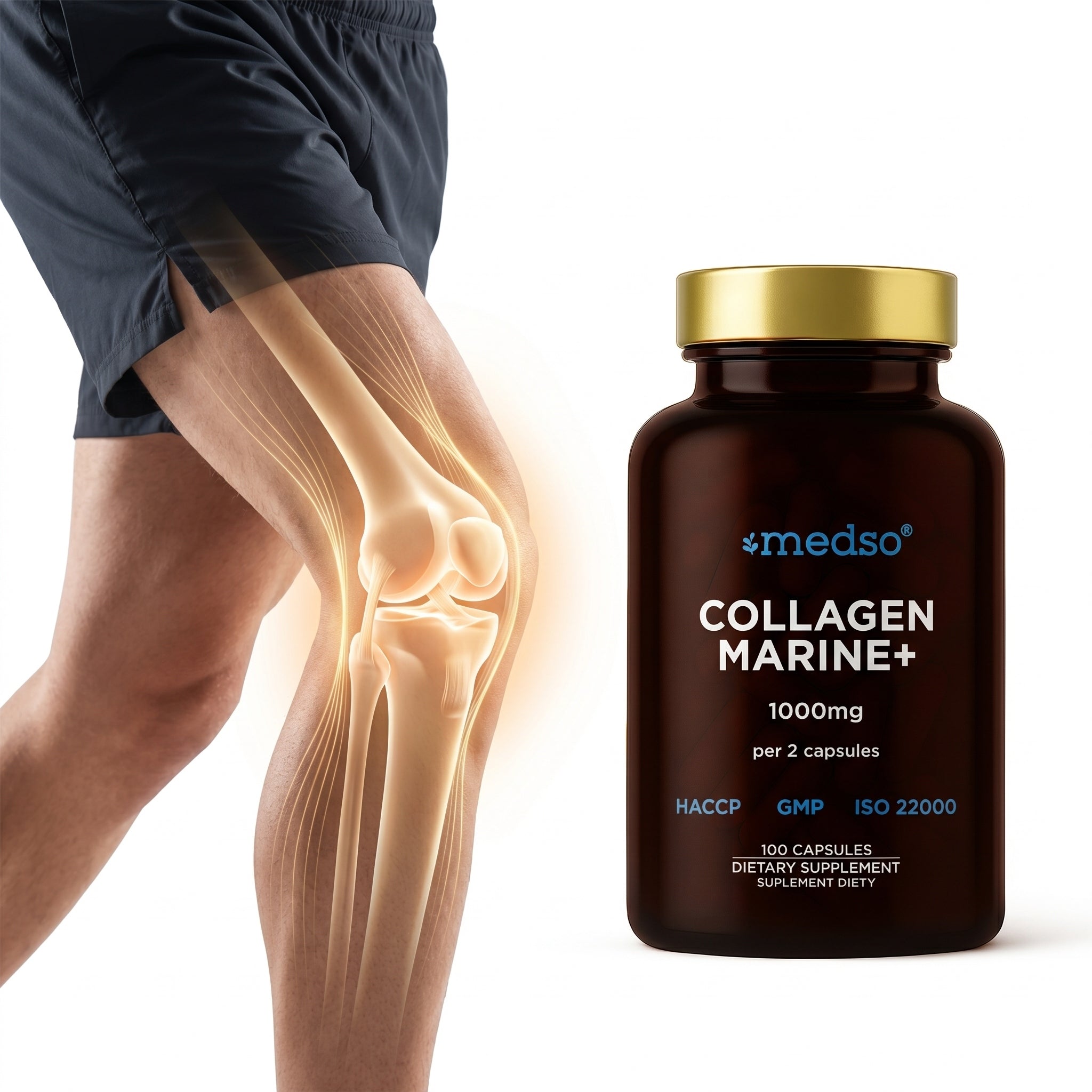 MARINE FISH COLLAGEN FROM SEA FISH JOINTS BONE CARTILAGE SKIN 2x 100CAPS. Expiration date at least 1 year from the date of purchase