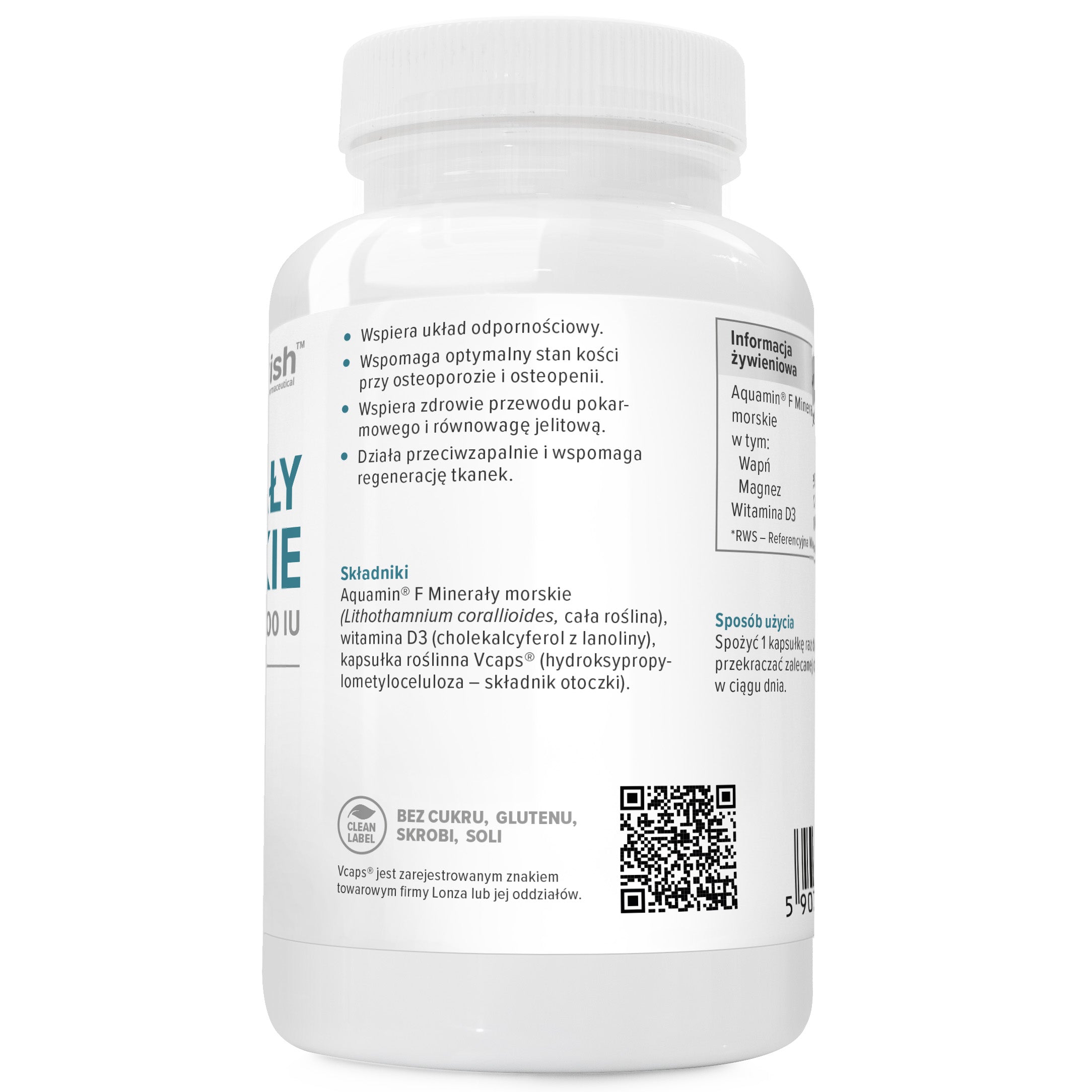 MARINE MINERALS Vitamin D3 Resistance Calcium Magnesium Aquamin Bone 90 kap Packaging status original