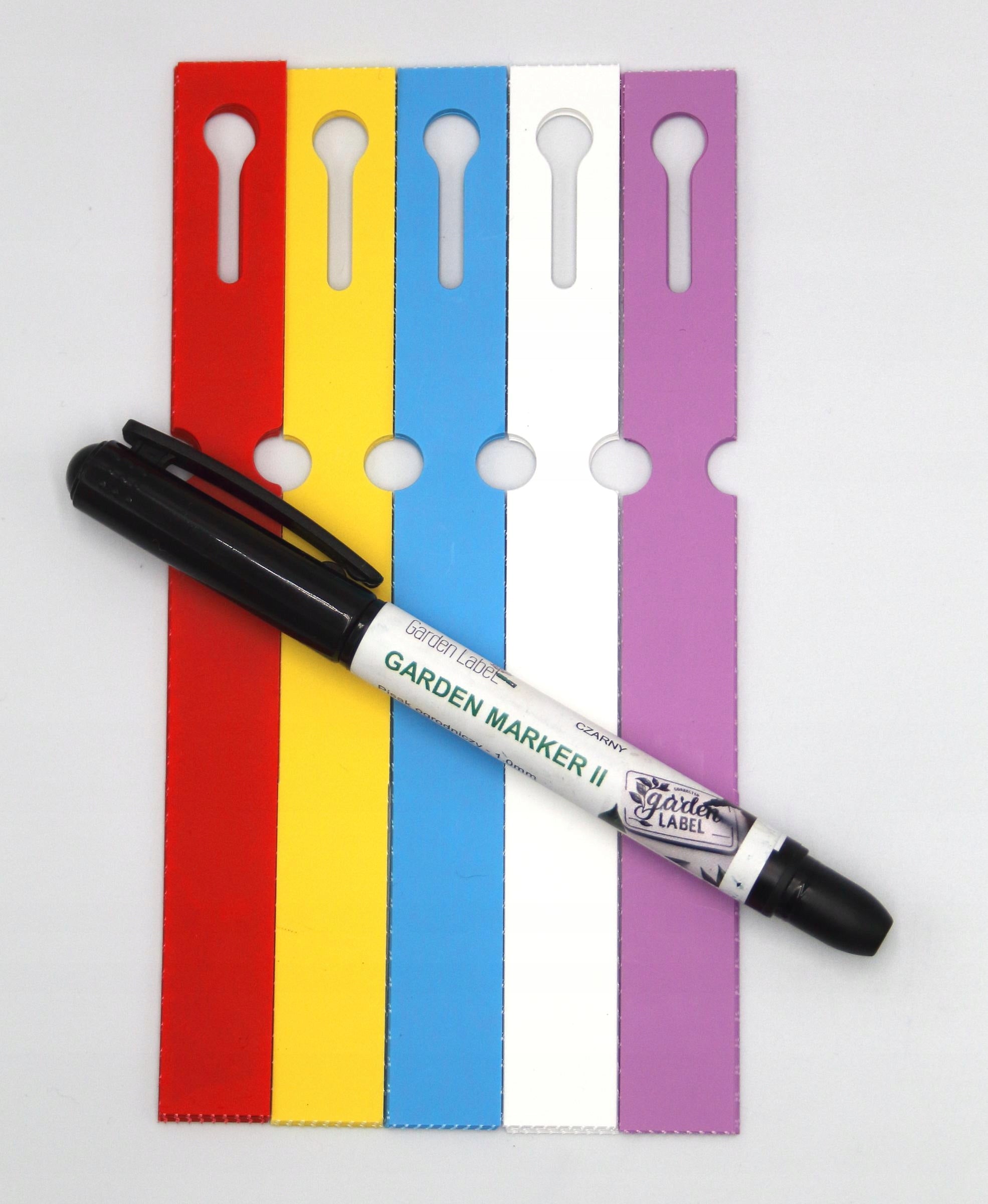 MARKER ll + Labels 5 COLORS loop for plant description 160x17mm (17x160)500 Brand Garden Label