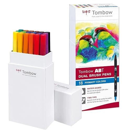 MARKERS DOUBLE SIDED TOMBOW 18 PCS FOR KIDS TO DRAW FOR HOME Brand no brand