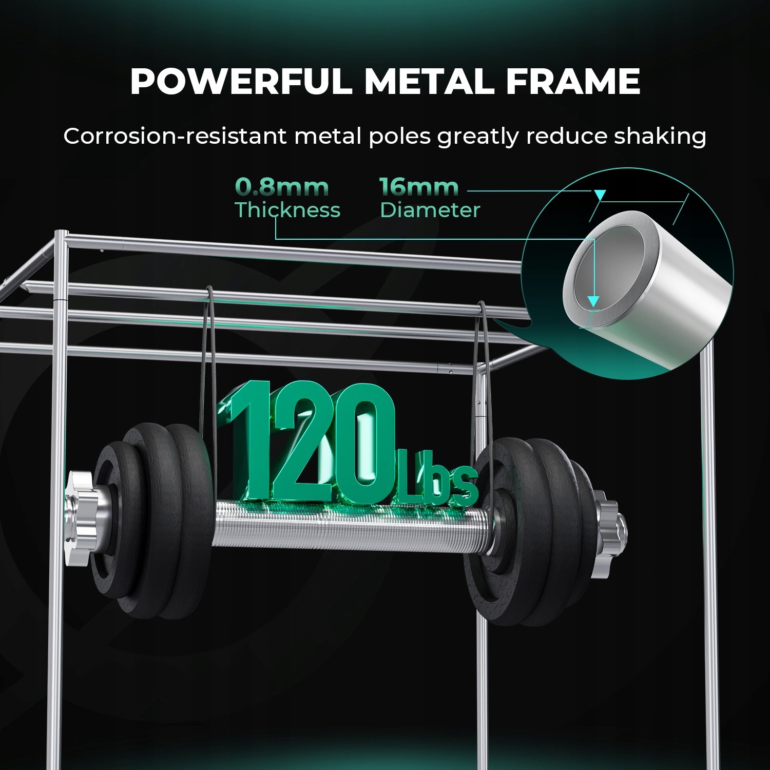 MARS HYDRO Indoor Grow Tent 120X120X200cm Reflective Mylar Non Toxic Box Width 1.2 m