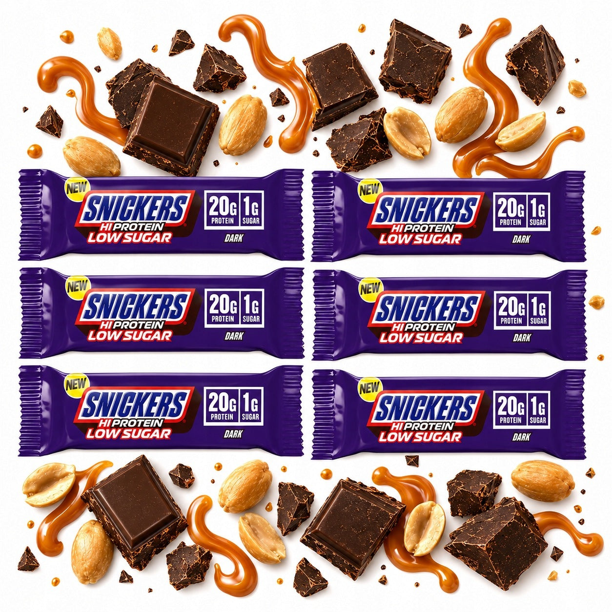 MARS Snickers Hi Protein Low Sugar Bar 57g protein bar dark chocolate