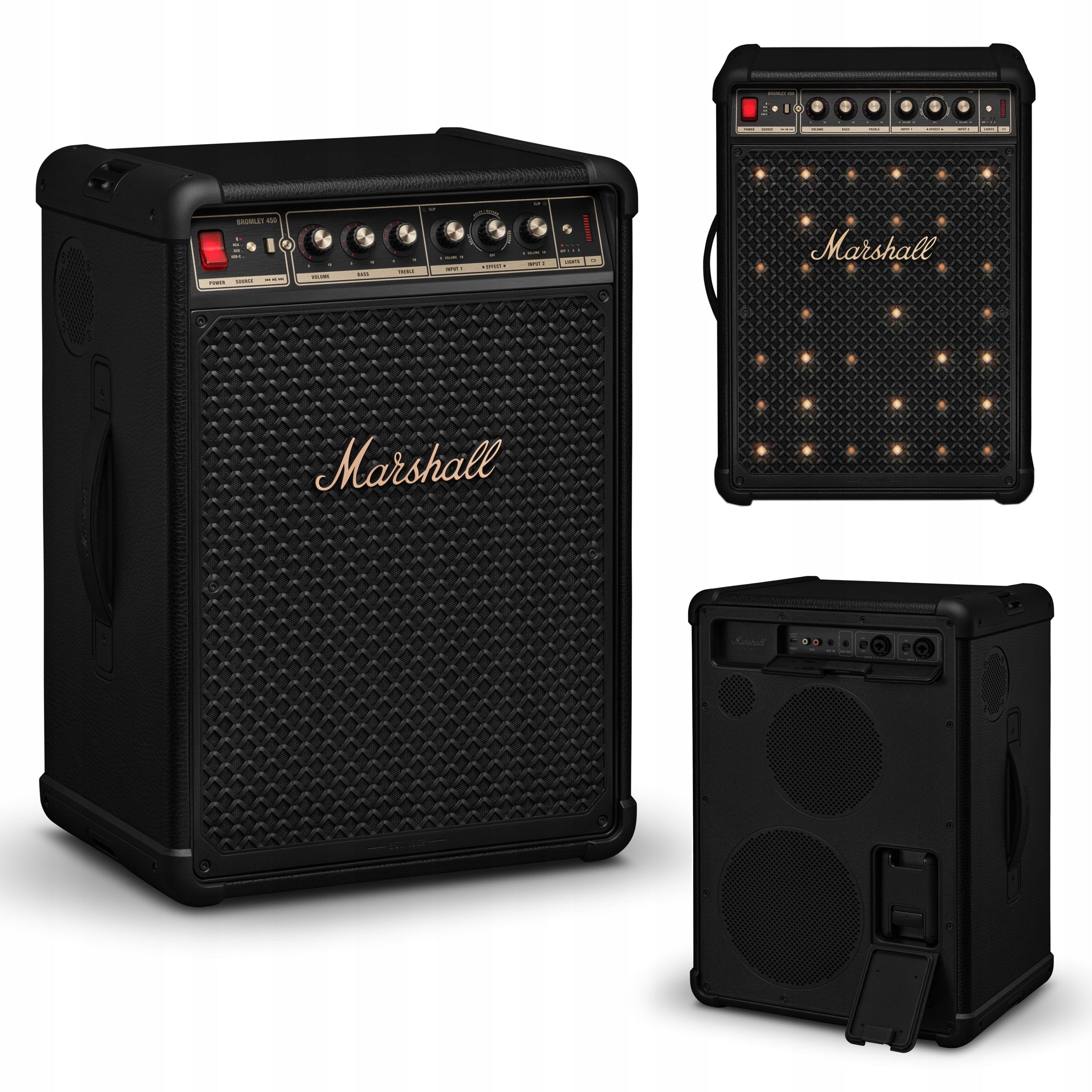 MARSHALL PORTABLE BLUETOOTH SPEAKER BROMLEY 450 BLACK-COPPER PARTYBOX