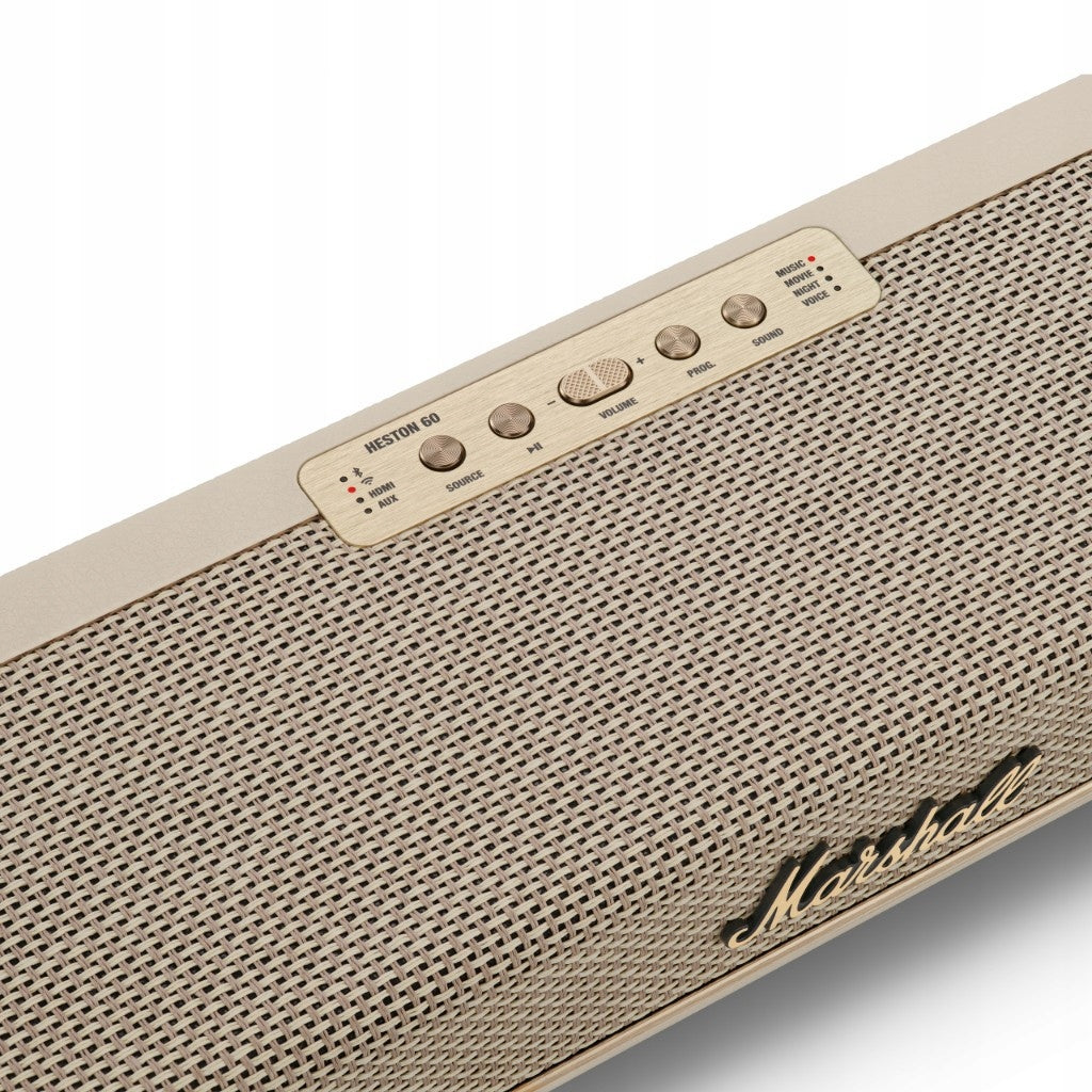 MARSHALL SOUNDBAR HESTON 60 CREAM DOLBY ATMOS BLUETOOTH eARC APP Model Heston 60