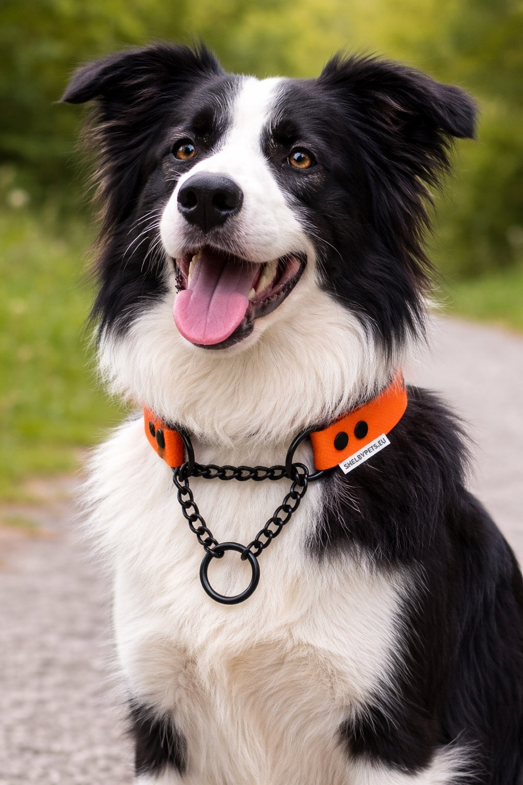 MARTINGALE L Semi-Clamp Collar for Large Dog HEXA Biothane - Black Packaging status original