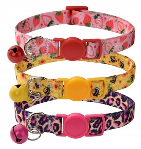 MARUKOPET CAT COLLAR WITH BELLS 3-PACK CAT COLLAR WITH ARTISTIC Packaging status original
