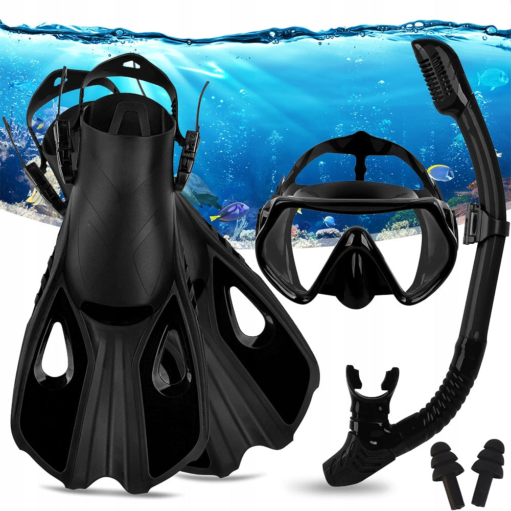 MASK AND SNORKEL FOR DIVING GLASSES AND SNORKELING TUBE With fin L/XL Brand no brand