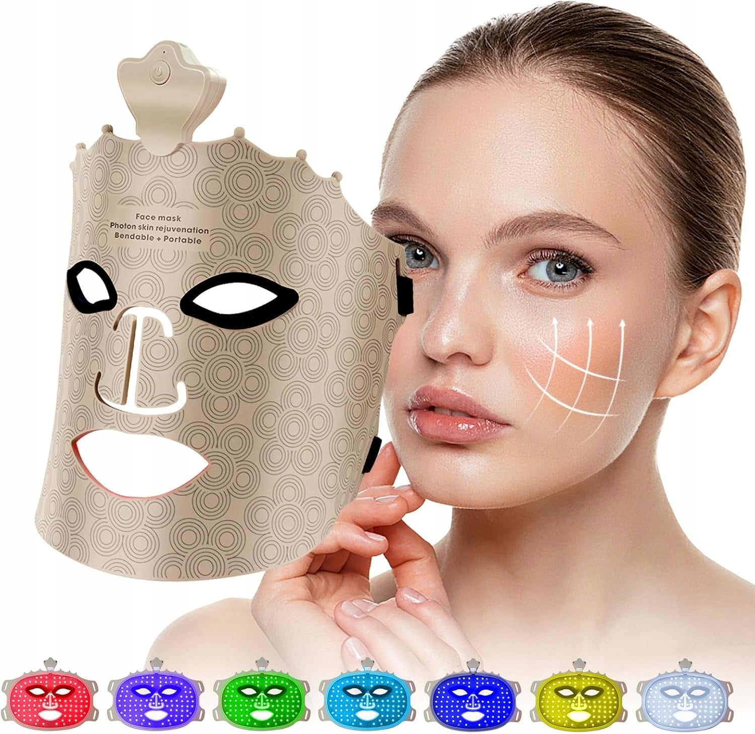 MASK LED LIGHT THERAPY ACNE TREATMENT DIFFERENT COLORS