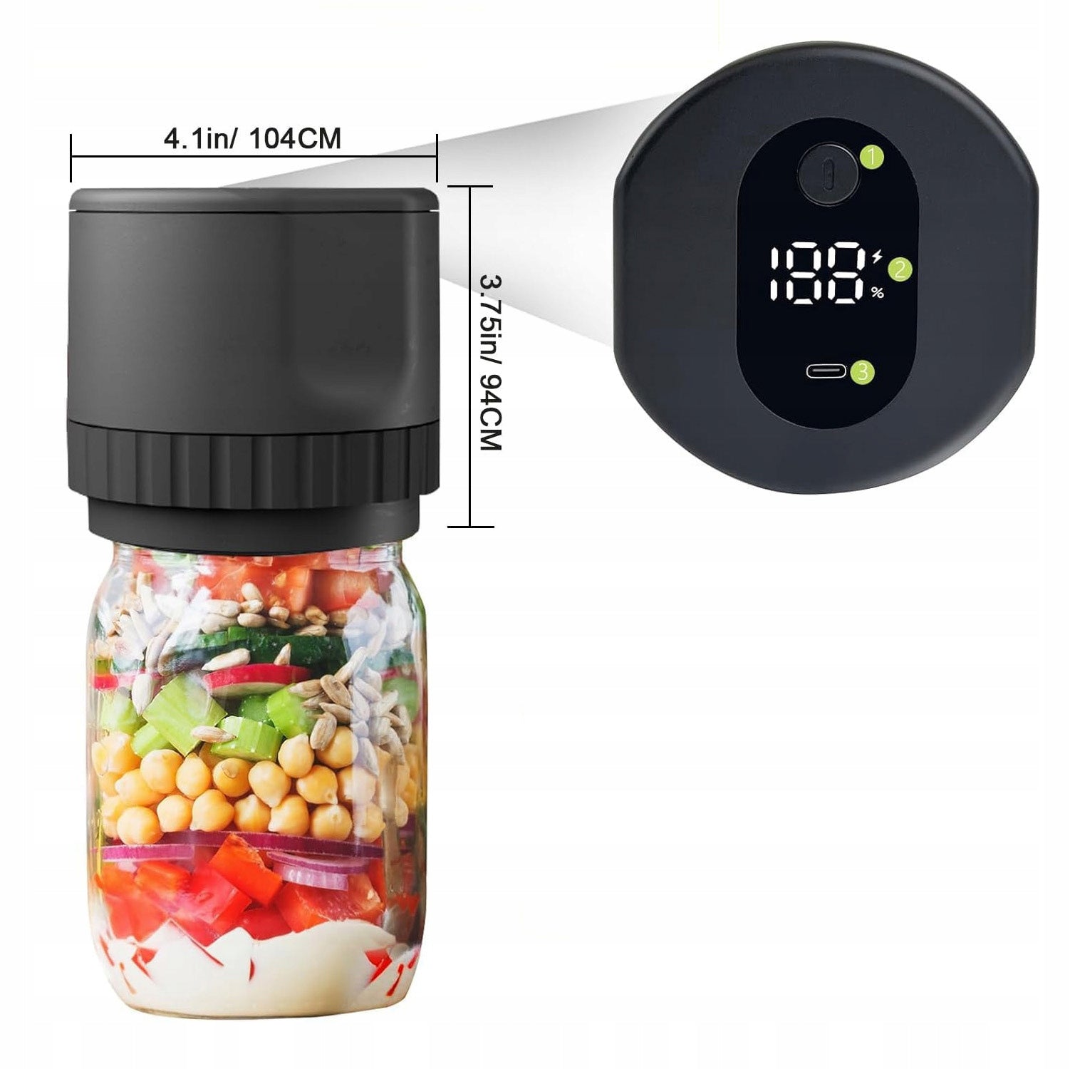 MASON VACUUM SEALER KIT, 12 LABELS, OPENER, EASY OPERATION Packaging status original