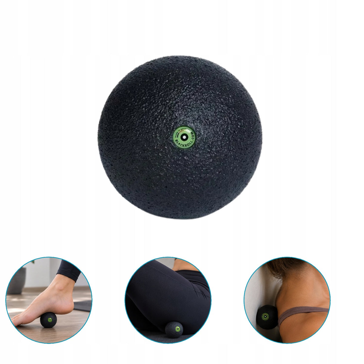 MASSAGE BALL FOR ROLLING BLACKROLL 8CM BLACK COMPACT Packaging status original