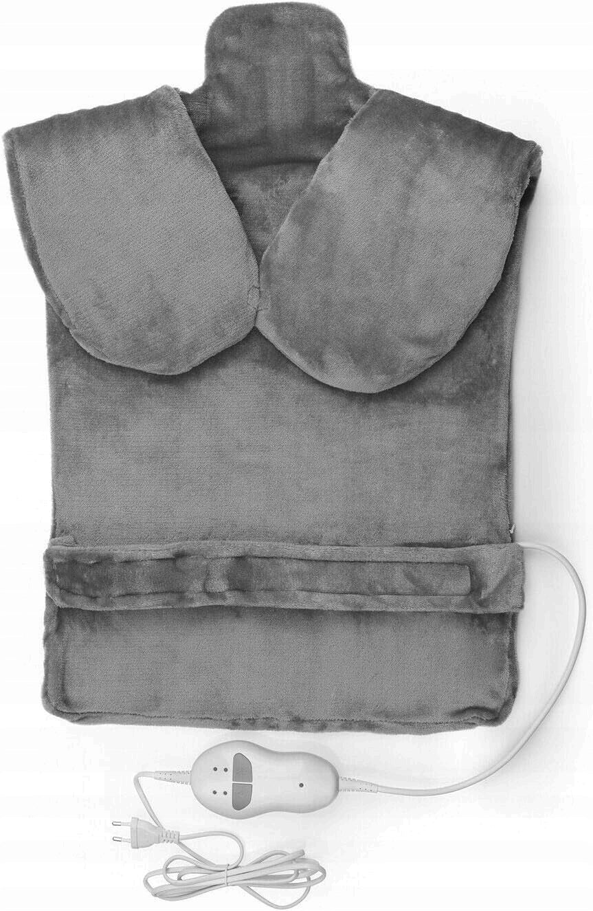 MASSAGE BLANKET WITH HEATING BACK NECK - REMOTE CONTROL Color gray