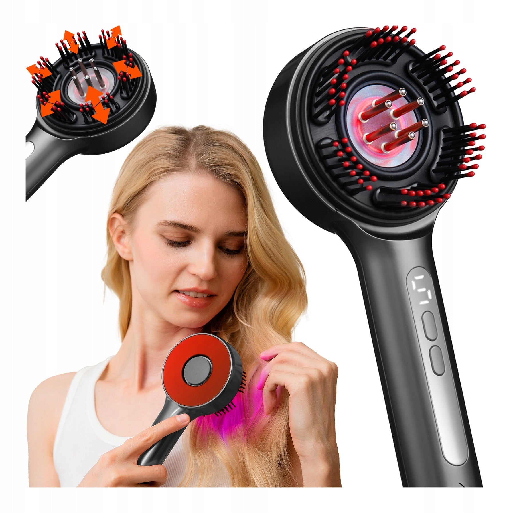 MASSAGE BRUSH SCALP MASSAGER APPLICATOR CORDLESS RUB Packaging status original