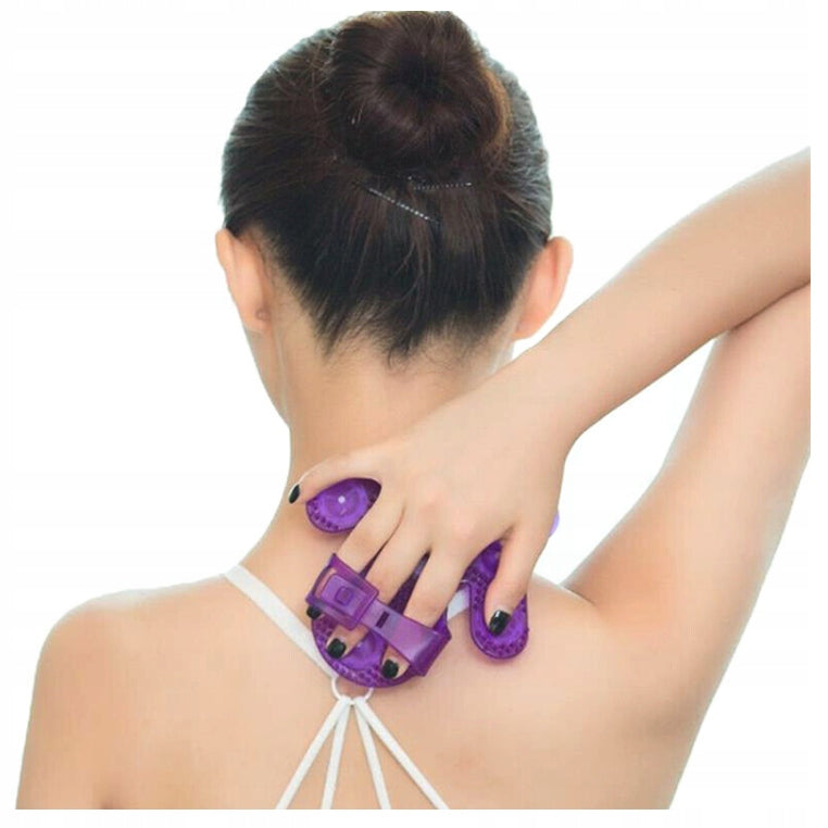 MASSAGE GLOVE WITH MOVABLE HEADS Color pink
