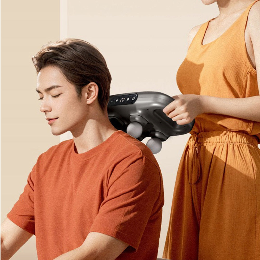 MASSAGE GUN 4 HEADS DEEP TISSUE RELAXATION BACK NECK 6 MODES Packaging status original
