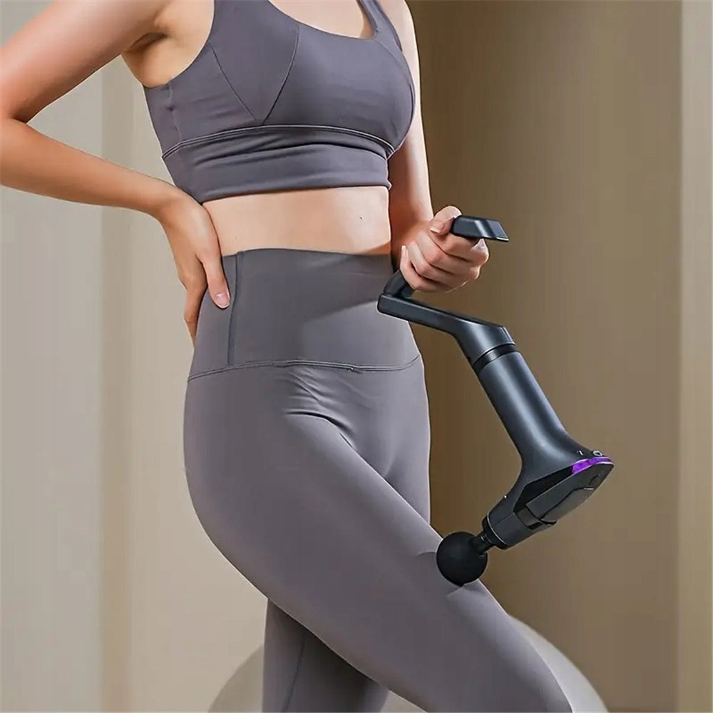 MASSAGE GUN BACK BODY MASSAGE GUN WITH DETACHABLE HANDLE Color black