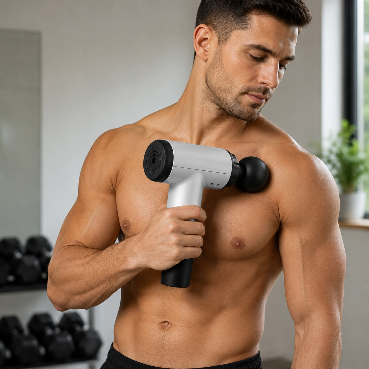 MASSAGE GUN BACK MASSAGER BODY BATTERY GUN STRONG 4 TIPS Medical device no