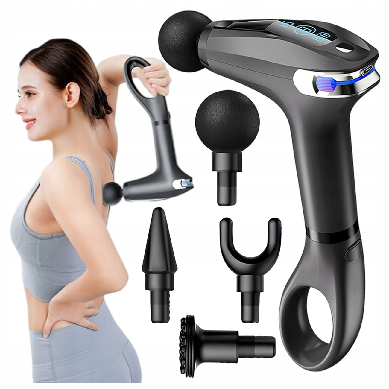 MASSAGE GUN BACK MASSAGER BODY GUN TIPS SET PRO