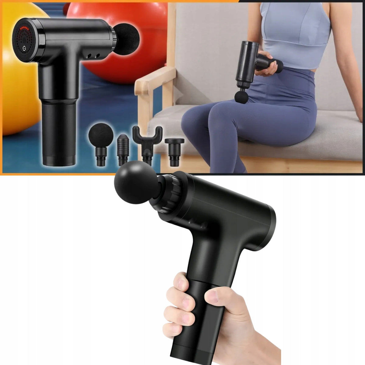 MASSAGE GUN BACK MASSAGER BODY NECK FEET STRONG 4 TIPS Manufacturer code PIST_01