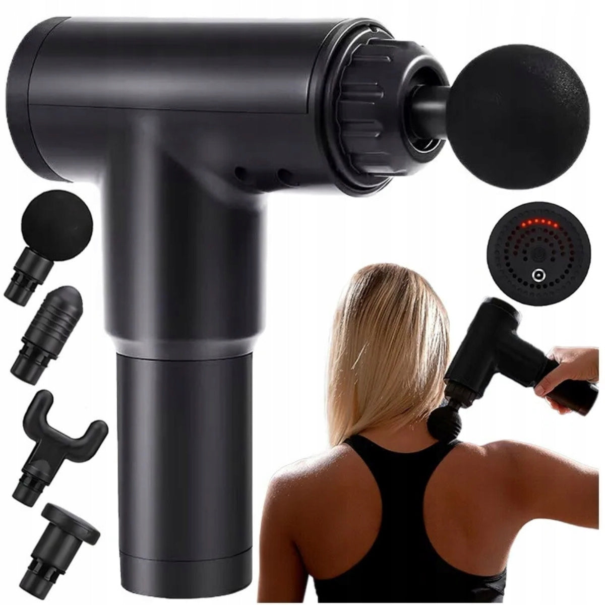MASSAGE GUN BACK MASSAGER BODY NECK FEET STRONG 4 TIPS