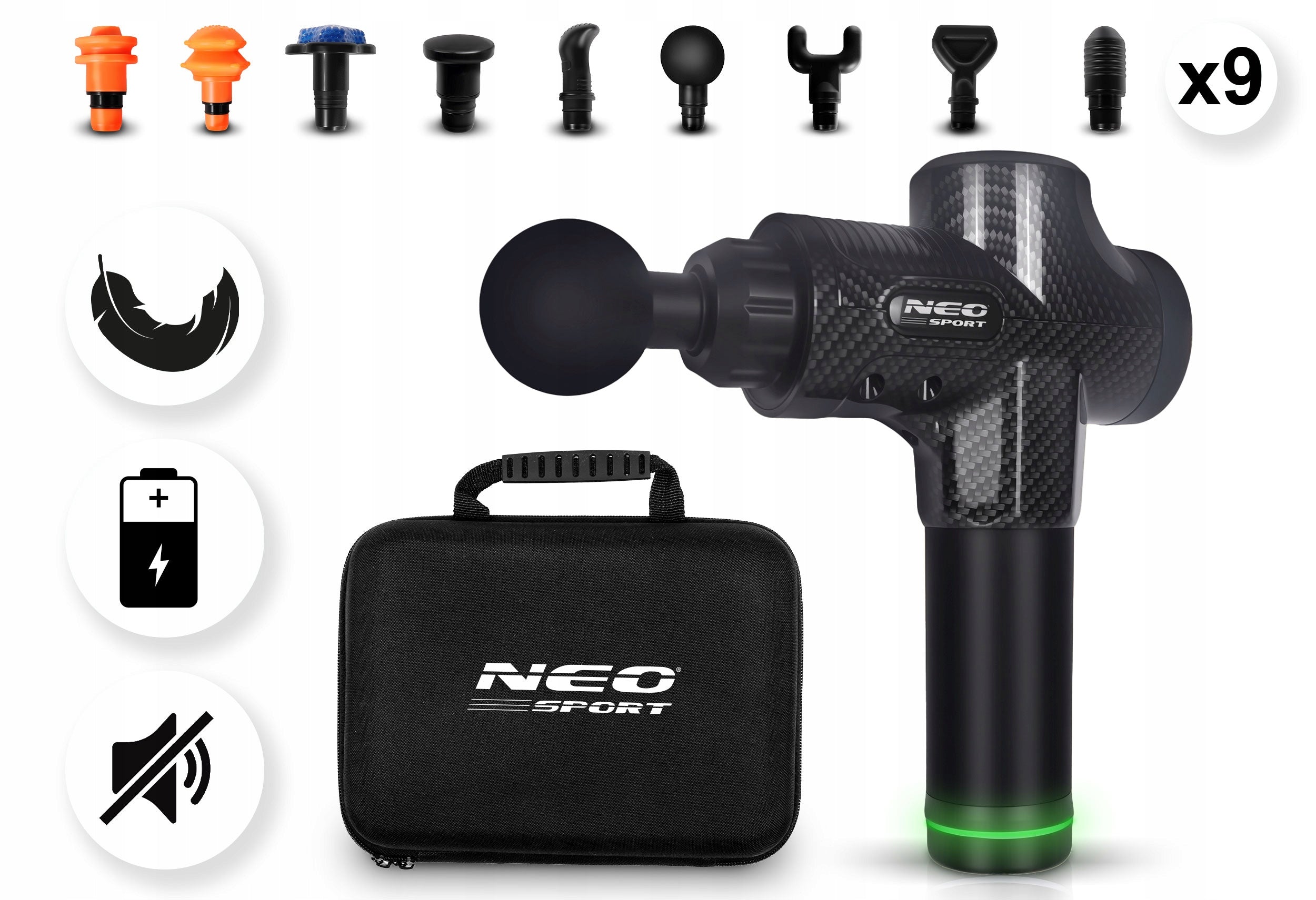 MASSAGE GUN BACK MASSAGER MASSAGE GUN NEO-SPORT EAN (GTIN) 5903890631642