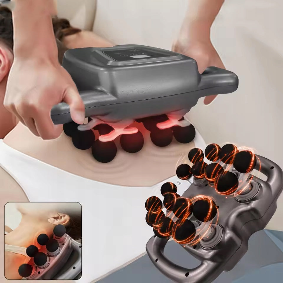 MASSAGE GUN BODY BACK MASSAGER 16 HEADS 9 MODES Brand no brand