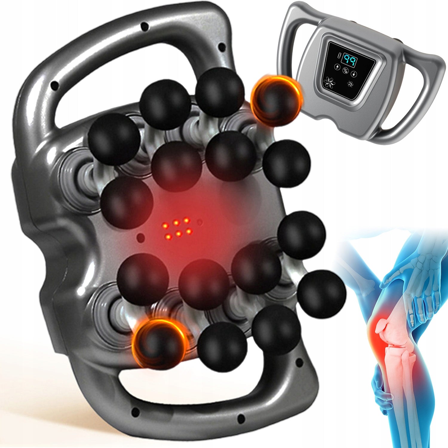 MASSAGE GUN BODY BACK MASSAGER 16 HEADS 9 MODES
