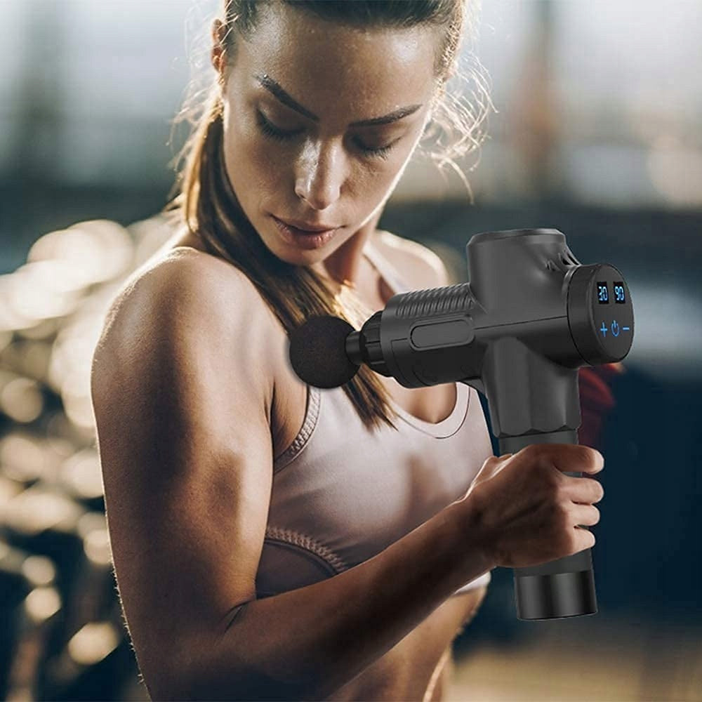 MASSAGE GUN BODY BACK MASSAGER GUN 8 TIPS 30 LEVELS Kind body