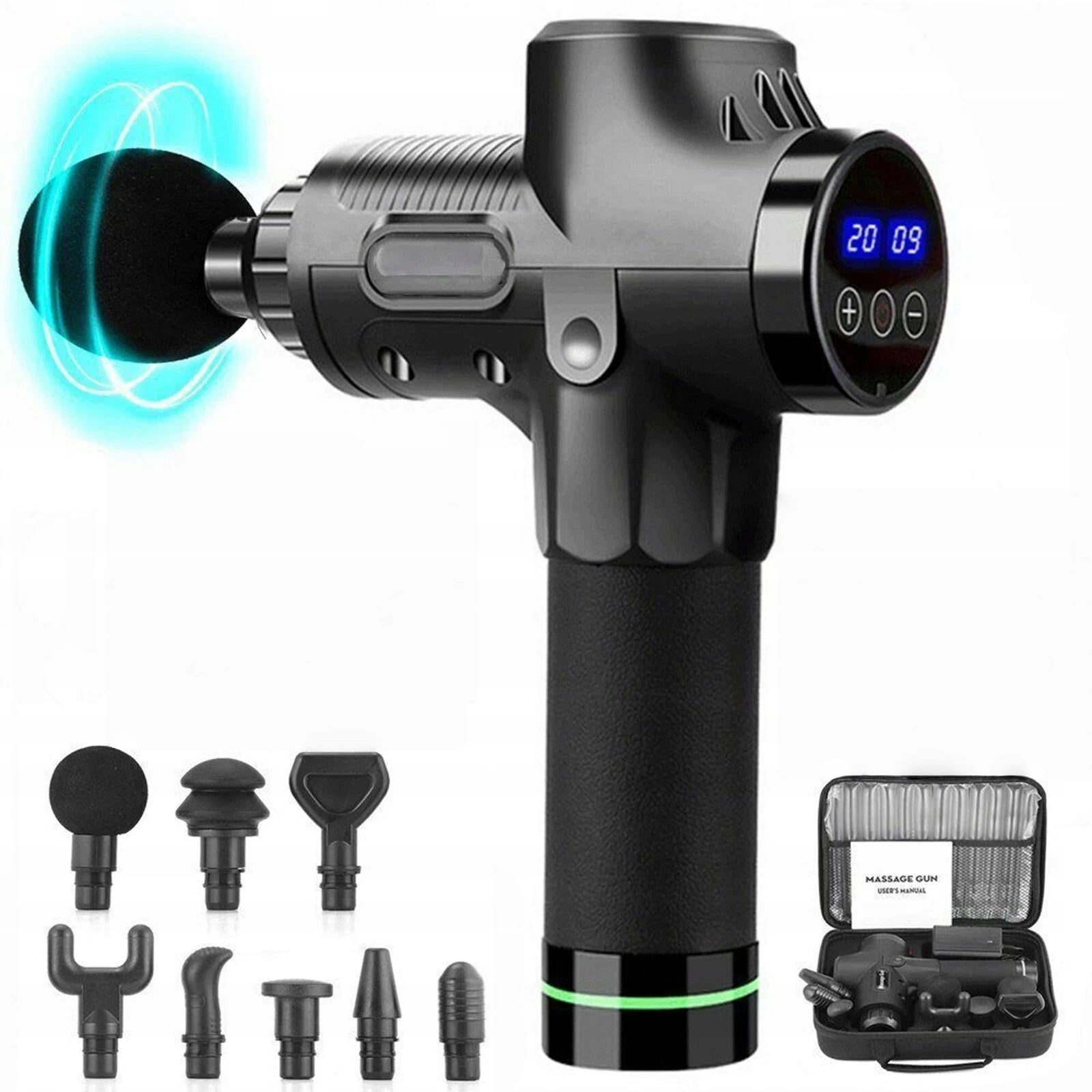 MASSAGE GUN BODY BACK MASSAGER GUN 8 TIPS 30 LEVELS
