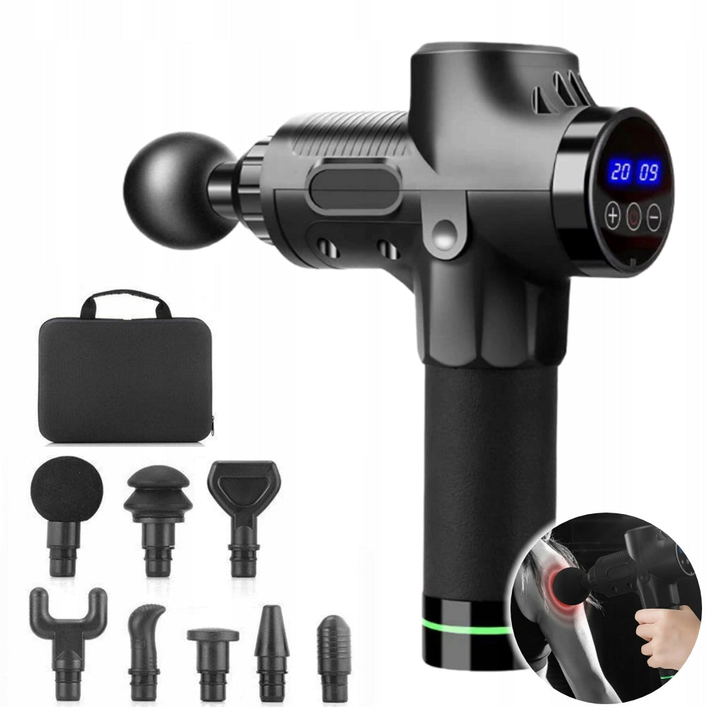 MASSAGE GUN BODY BACK MASSAGER GUN 8TIPS SET