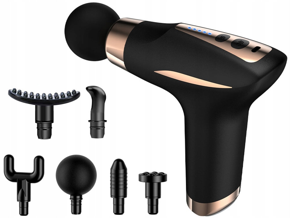 MASSAGE GUN BODY BACK MASSAGER VIBRATING GUN SET OF 6 TIPS Manufacturer code 24506