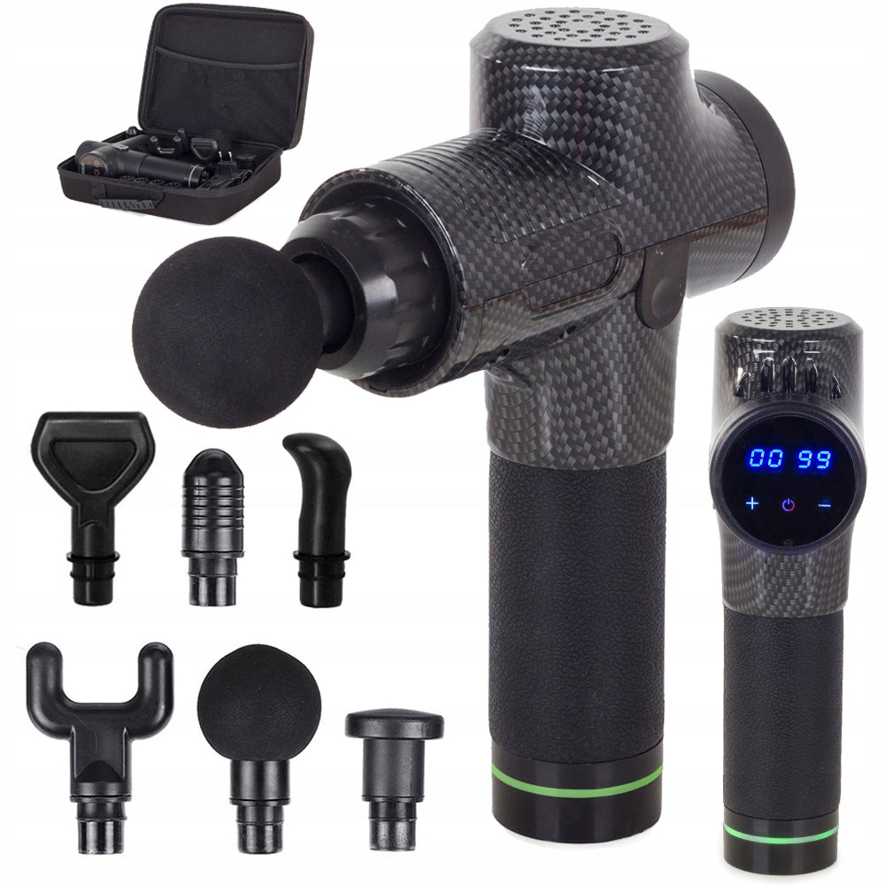 MASSAGE GUN BODY MASSAGER LCD STRONG WIRELESS SUITCASE SET