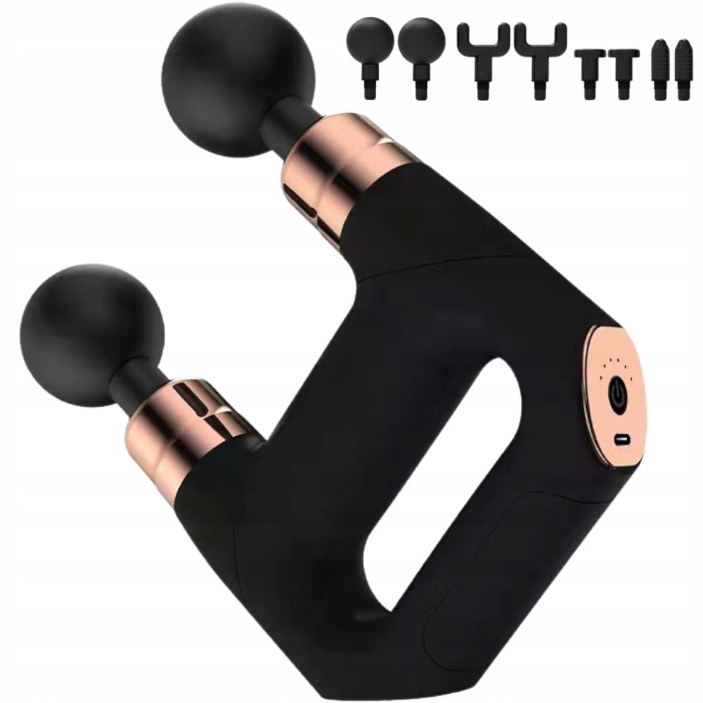 MASSAGE GUN DOUBLE BODY BACK MASSAGER STRONG 8 TIPS