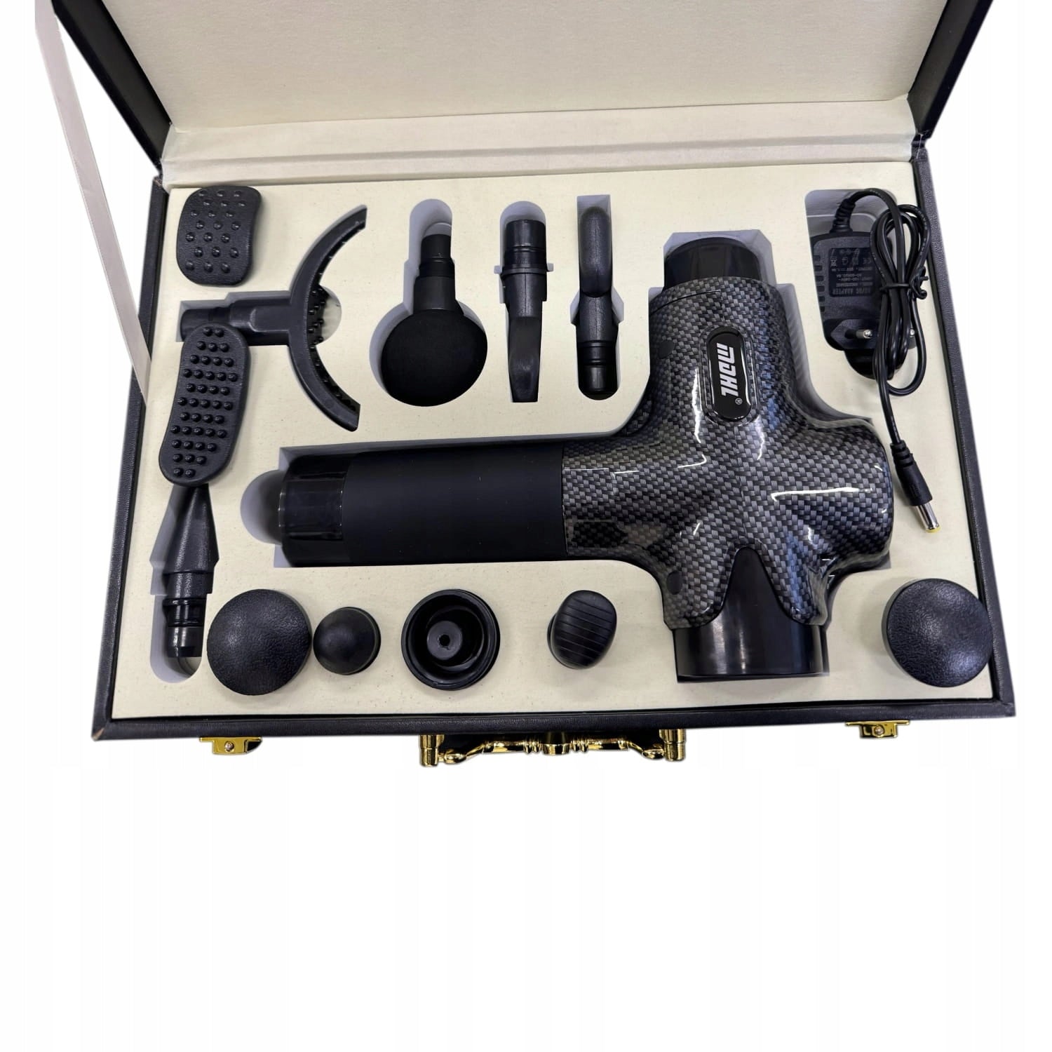 MASSAGE GUN, MASSAGER - 12 TIPS Color black