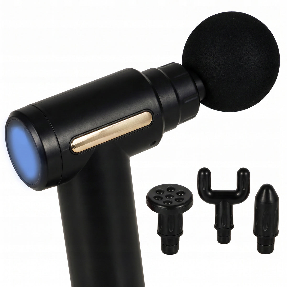 MASSAGE GUN MUSCLE MASSAGER 6 INTENSITY LEVELS 4 HEADS