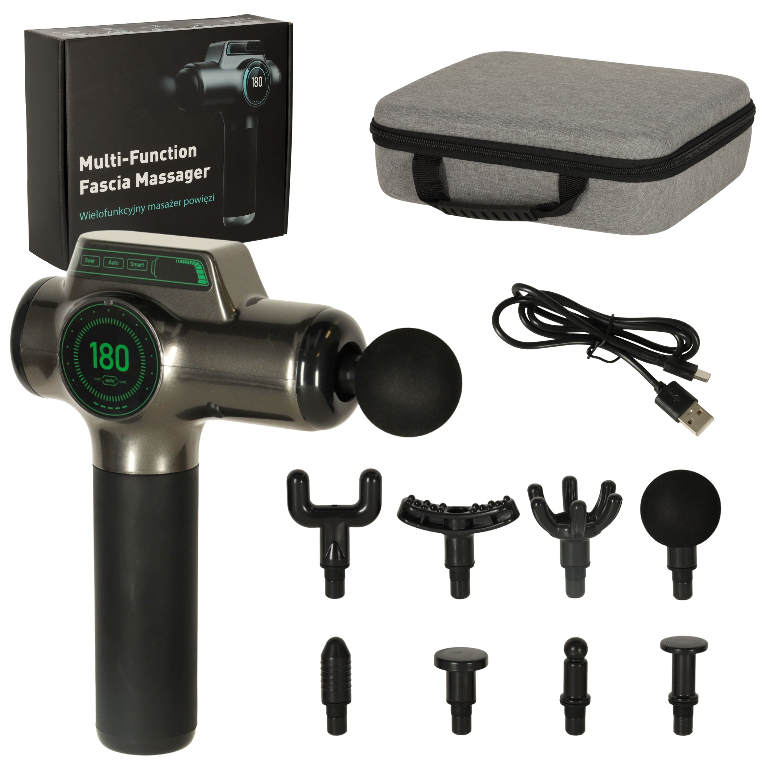 MASSAGE GUN NECK BACK FOOT MASSAGER MASSAGE GUN 8 TIPS