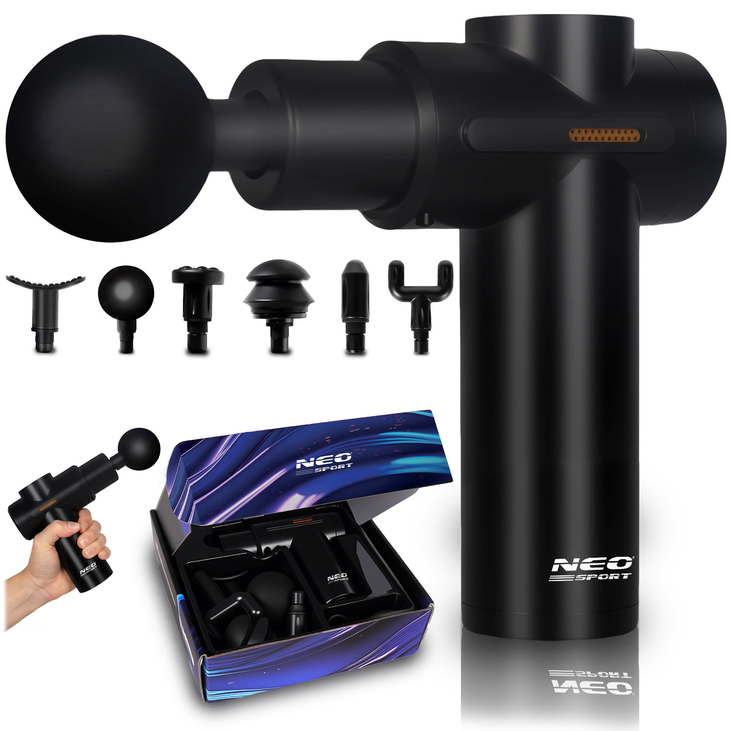 MASSAGE GUN NECK MASSAGER 6 PADS