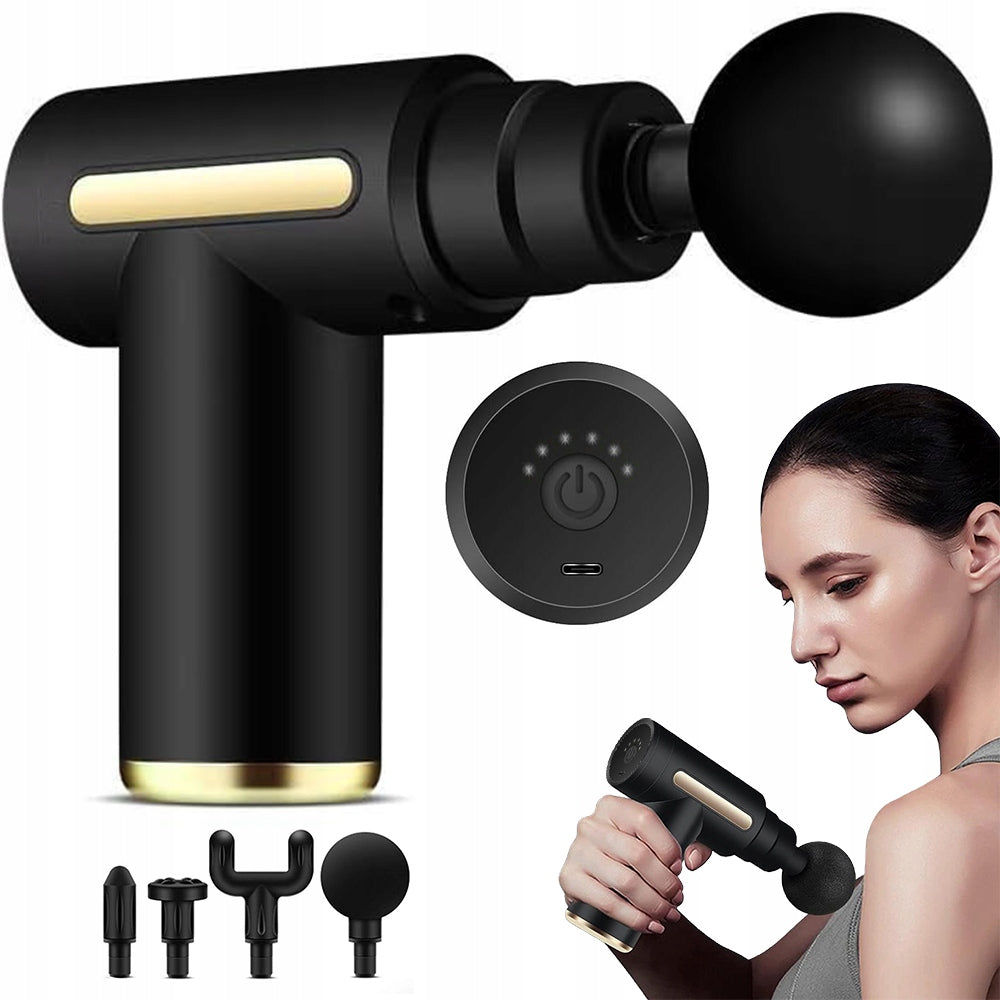 MASSAGE GUN POWERFUL BACK BODY MASSAGER SET WITH 4 TIPS