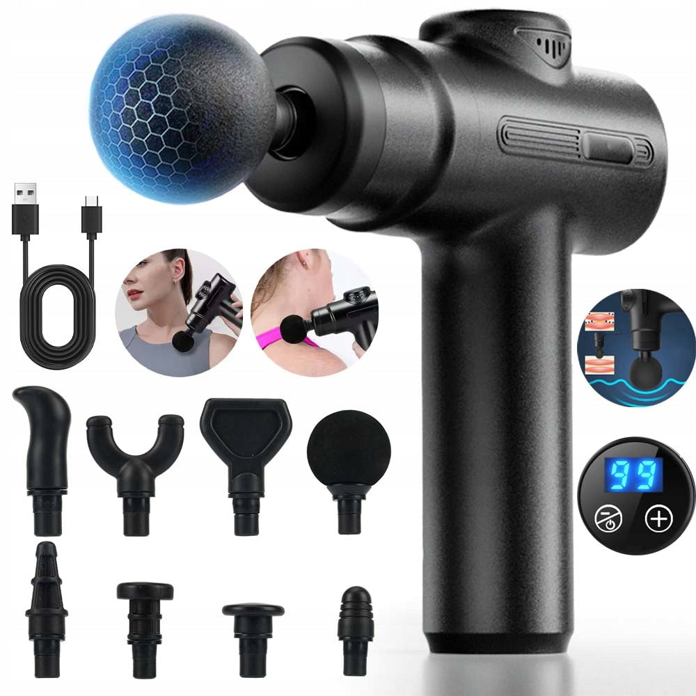 MASSAGE GUN PRO FOR BACK BODY FEET 8 TIPS