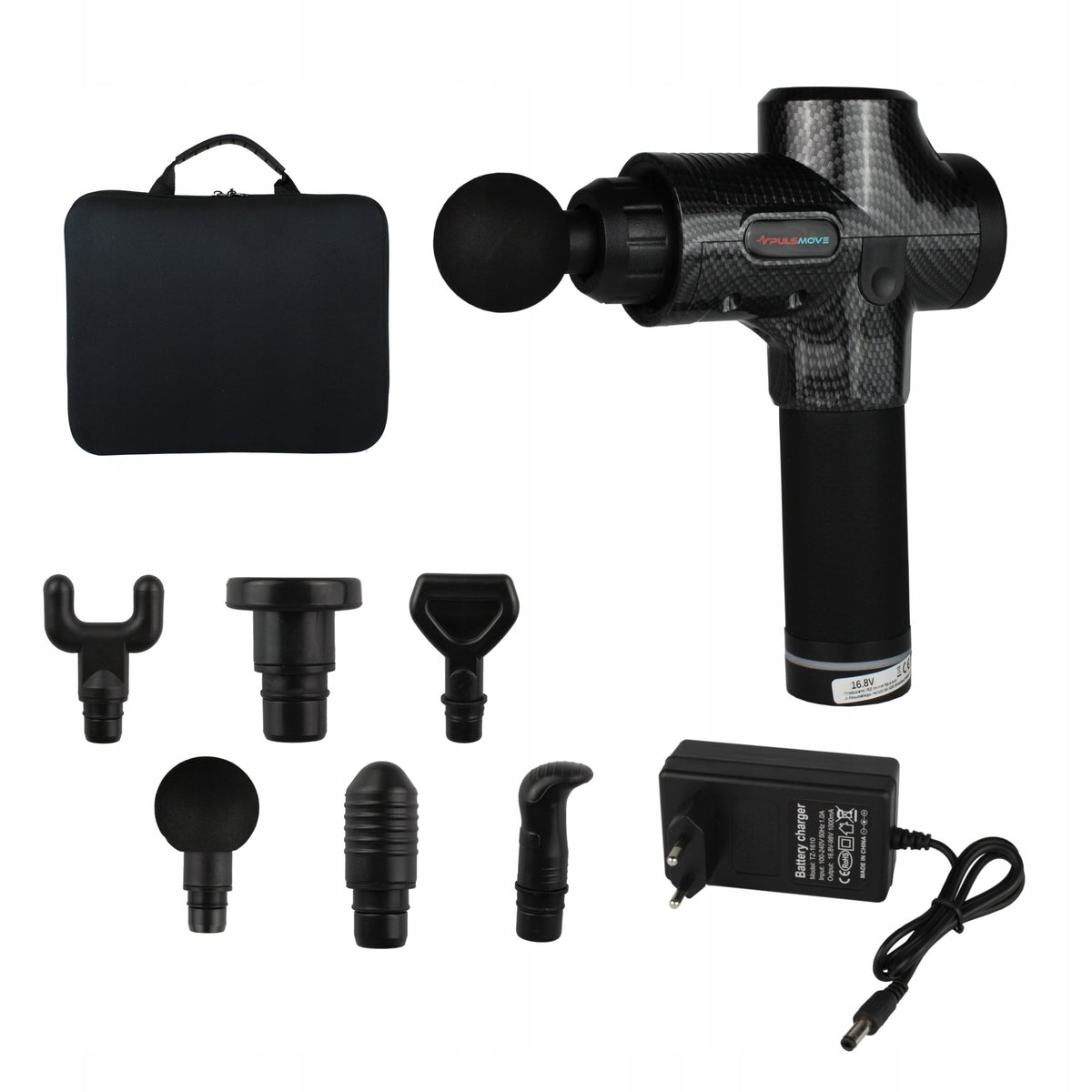 MASSAGE GUN PROFESSIONAL BACK MASSAGER STRONG PULSMOVE 6 TIPS