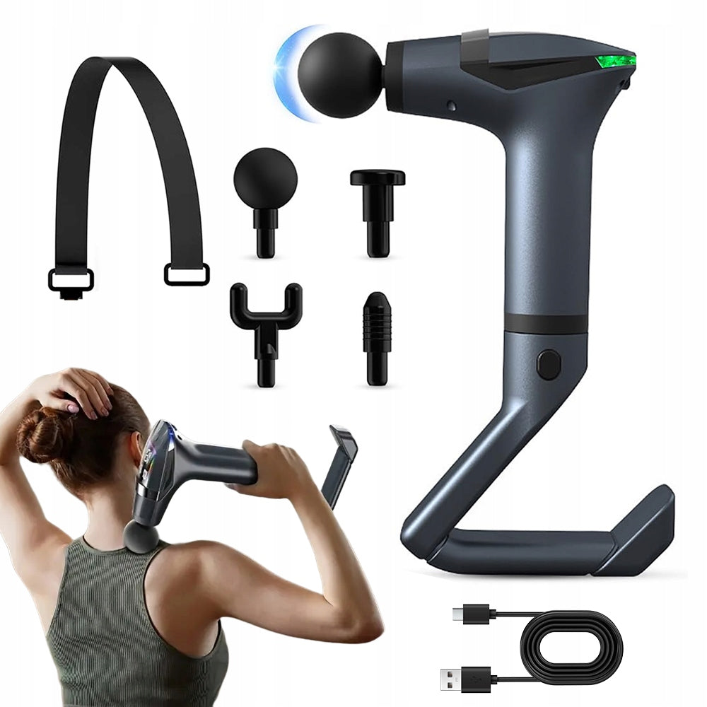 MASSAGE GUN SUPER POWERFUL BACK BODY MASSAGER HEAD SET